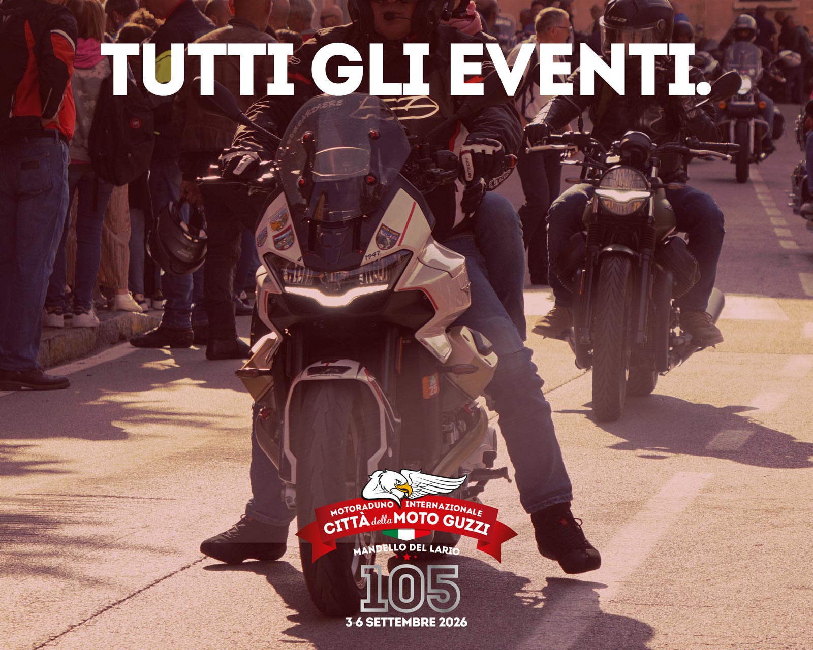 Motoraduno Internazionale Città della Moto Guzzi programma 2026